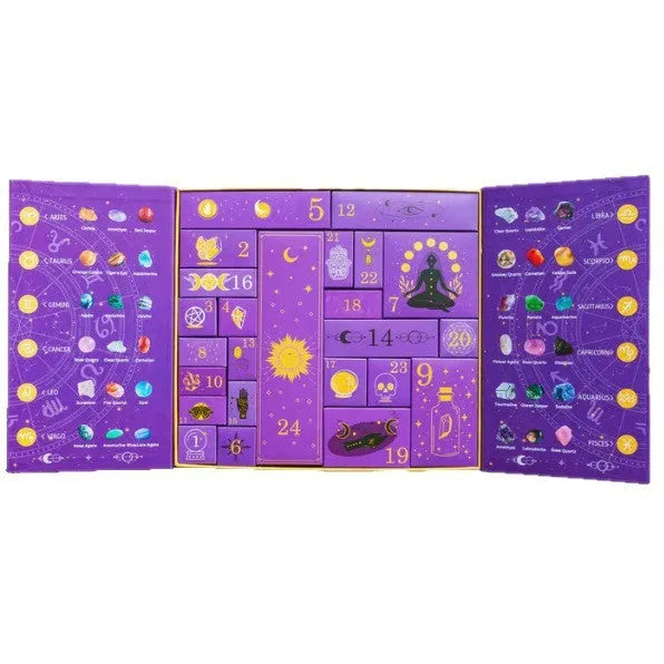 Halloween crystal countdown gift box measuring 33.5cm wide with cardboard construction