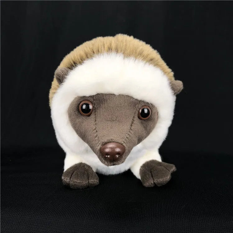 Simulation animal plush hedgehog toy in brown, 24cm tall, PP cotton filling, for children aged 4-6 years