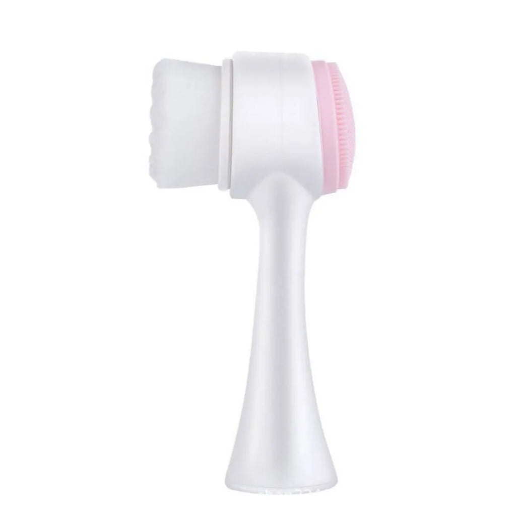 Blue nylon pet paw brush for dogs and cats measuring 13.5cm with gentle massage bristles