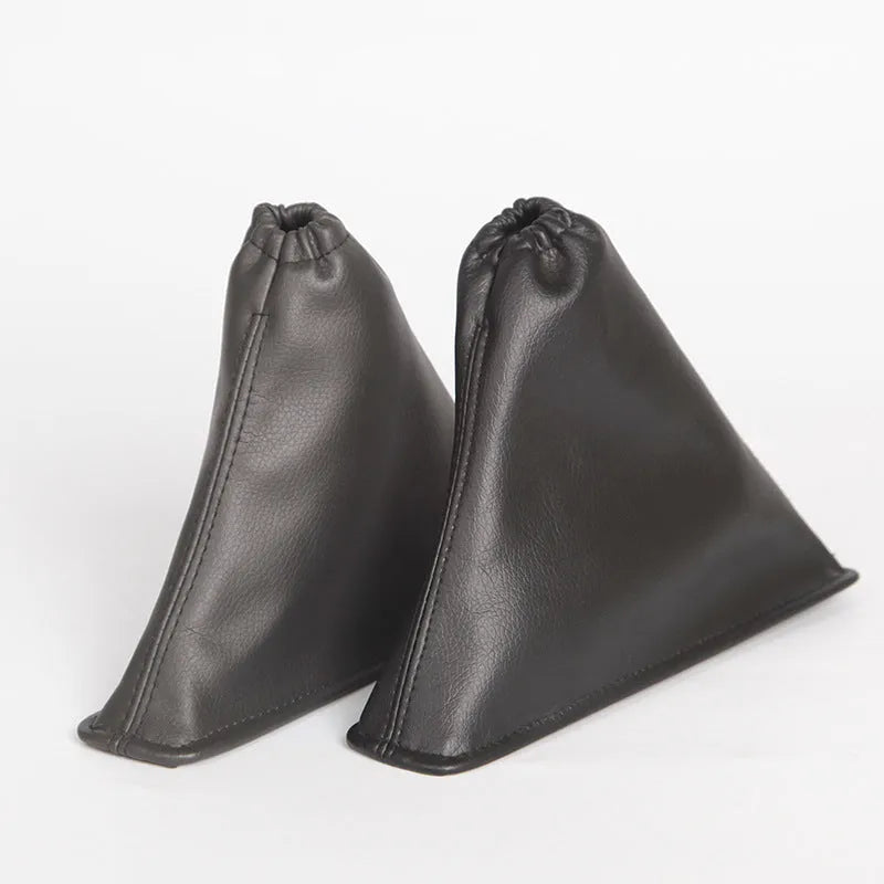 Black leather shift lever cover for Toyota Corolla measuring 15.2cm