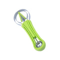 Three-in-one stainless steel fruit ball excavator with large and small scoops, green and blue PP handles