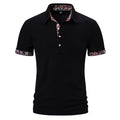 Men's classic polo shirt in cotton blend fabric with short sleeves and turnover collar.