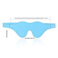 Leather eye mask with three-dimensional design and Velcro adjustment strap