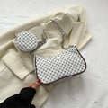 Small square PU shoulder bag with synthetic leather lining, single strap, retro satchel style, six colours