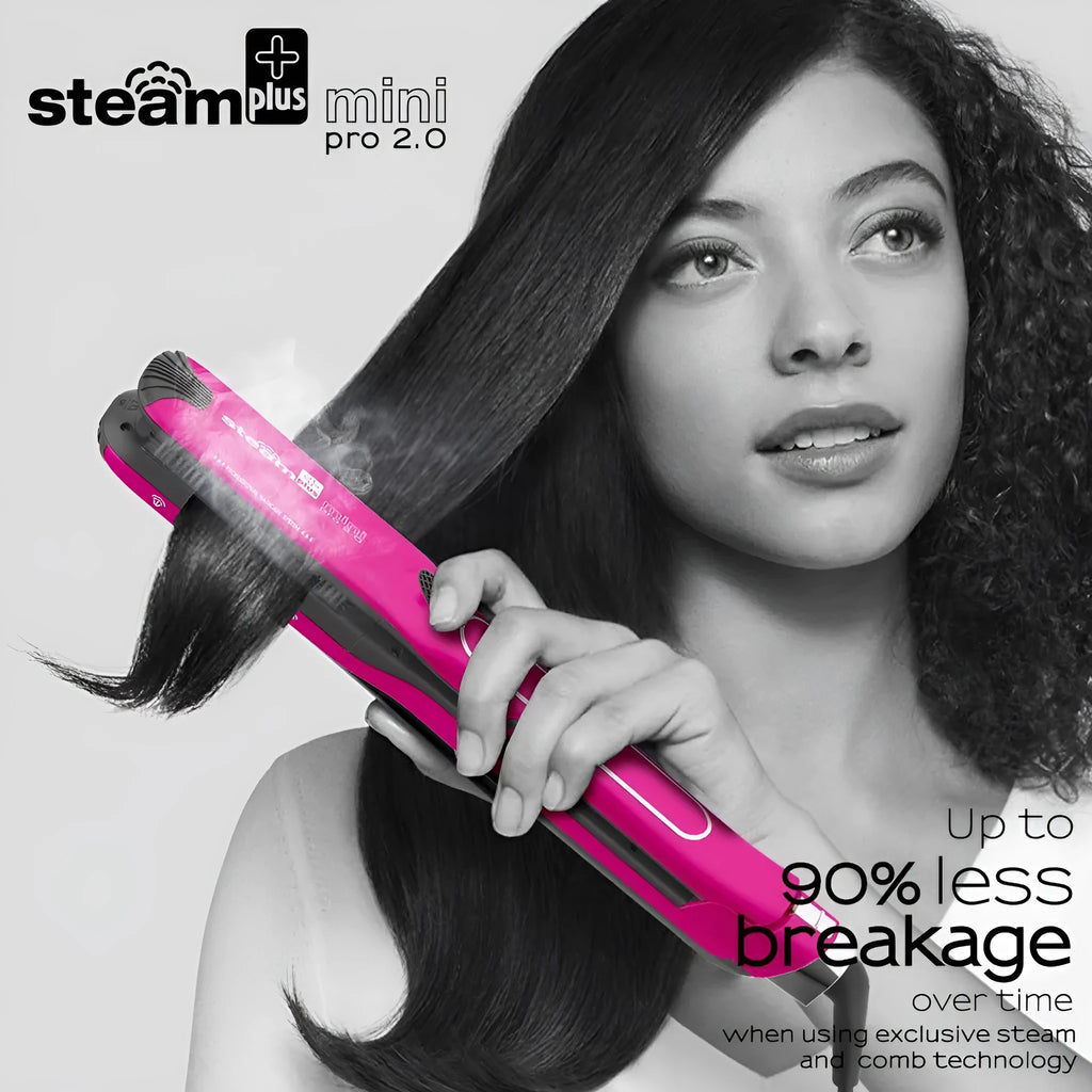 Mini steam splint spray hair straightener in champagne, purple or rose red colours
