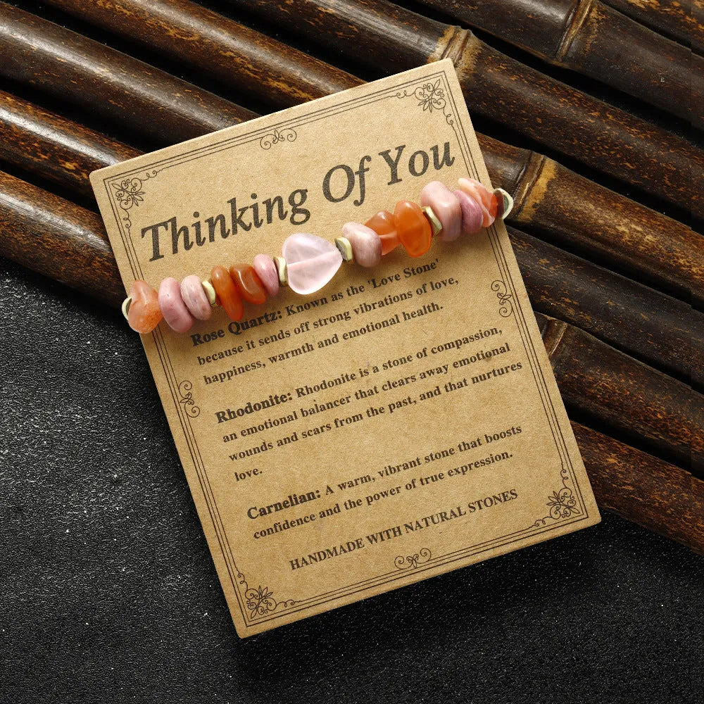 Handmade geometric stone bead bracelet for women showing detailed bead construction