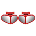 Adjustable round car blind spot mirror with ABS plastic shell shown in silver colour