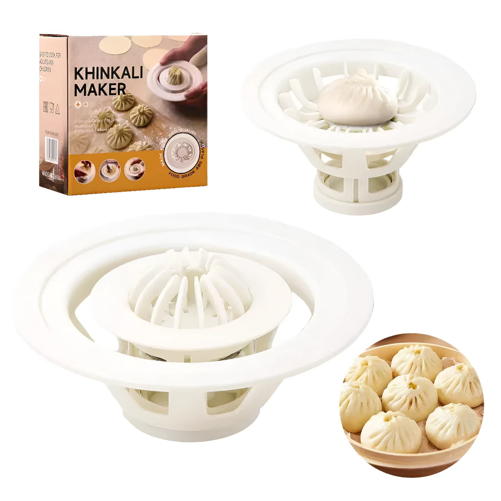 Black plastic Jinkali baozi mould for shaping uniform dumplings and steamed buns