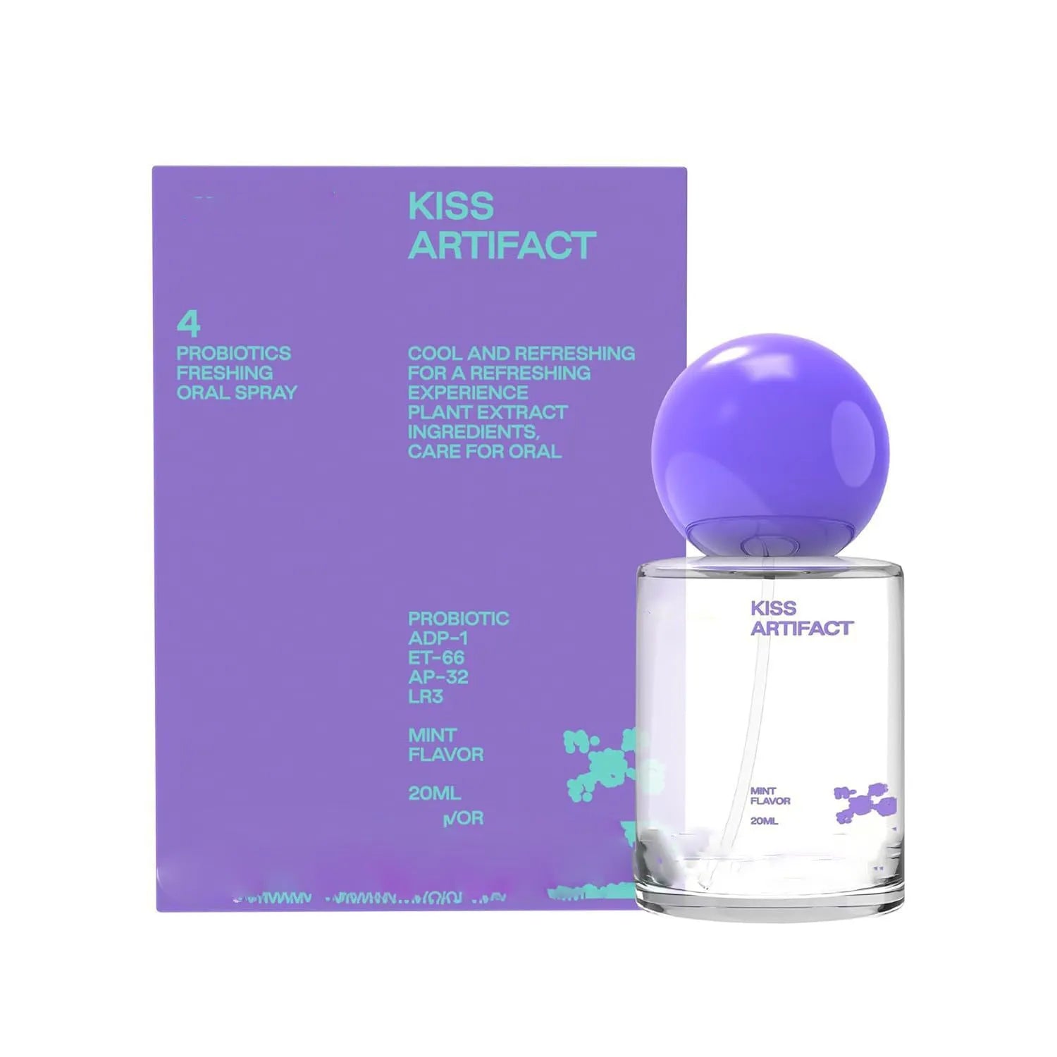 20ml oral spray bottle with probiotic hydrating formulation for portable body care
