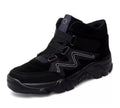 Men's casual shoes shown in colours including black, brown, and dark grey.