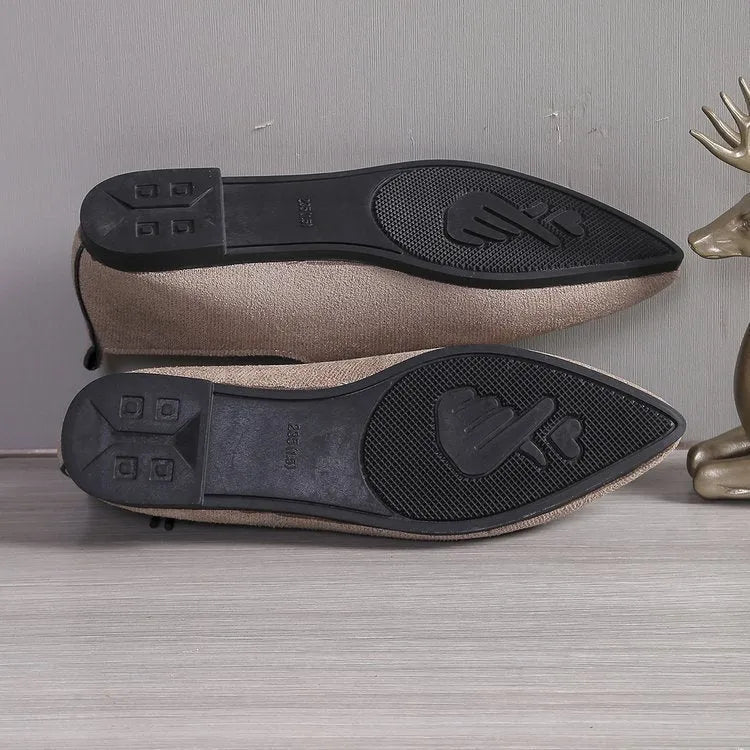 Beige leopard print plus size pointed toe pumps for women in artificial PU with rubber soles