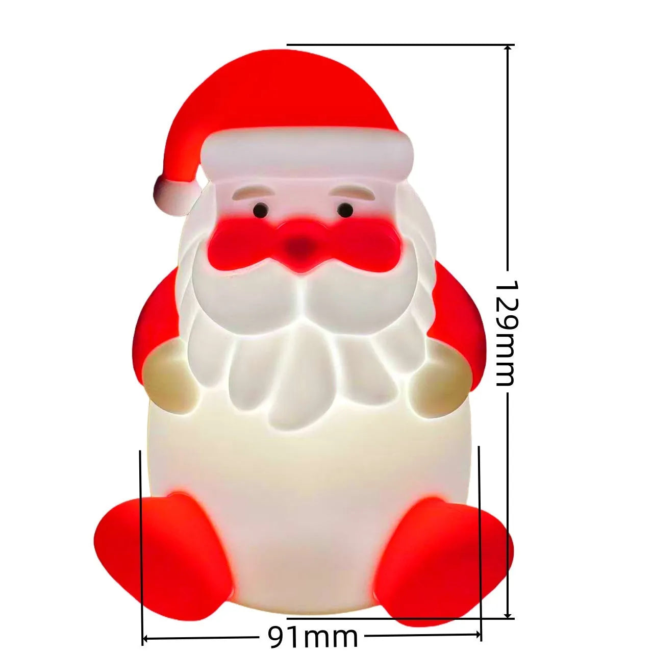 Christmas snowman silicone racket small night lamp with warm light on a shelf, 84x120 mm