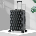 20 inch carbon fiber password luggage small trolley case in black with universal wheels