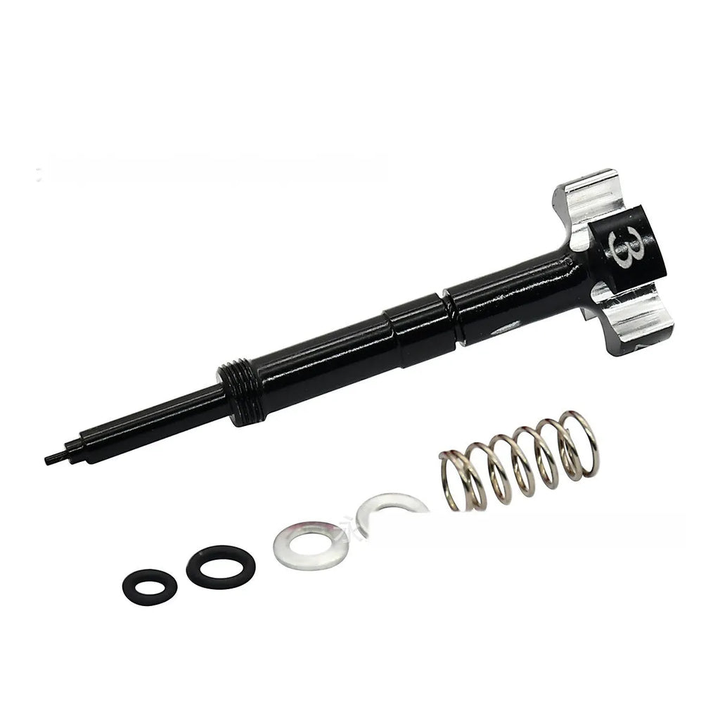 Carburetor mixing ratio adjustable screw for scrambling motorcycle modification in silver metal finish