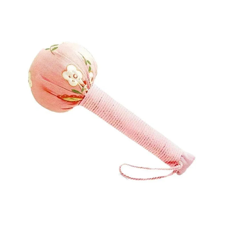 Argy wormwood hand-held massage hammer in green, shown alongside pink, purple, red and yellow colour options.