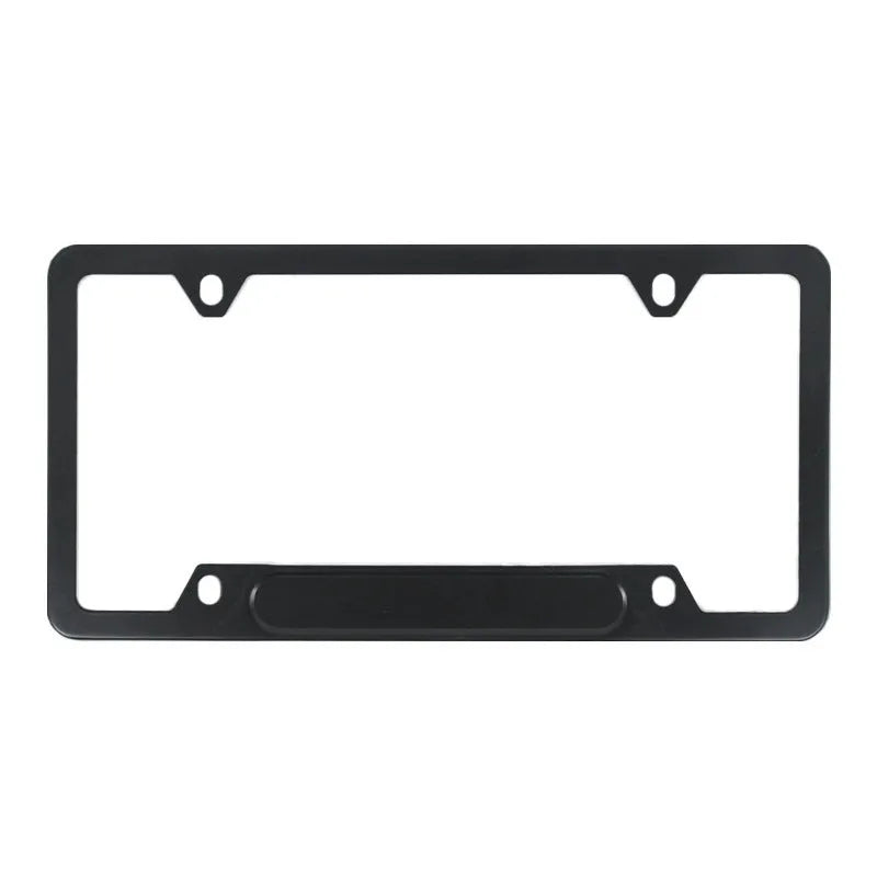 Aluminium alloy license plate frame for American cars in black and silver finishes