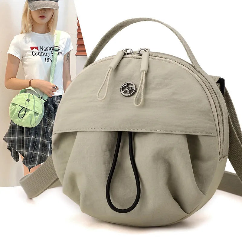 Women's nylon shoulder messenger bag in urban simplicity style with internal organisation compartments
