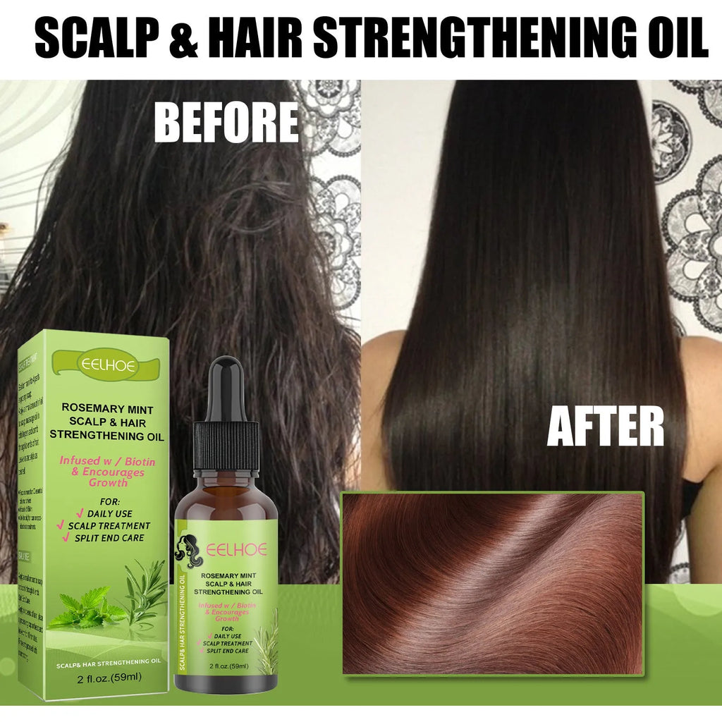 59ml bottle of Rosemary Mint Hair Growth Fluid for scalp nourishment