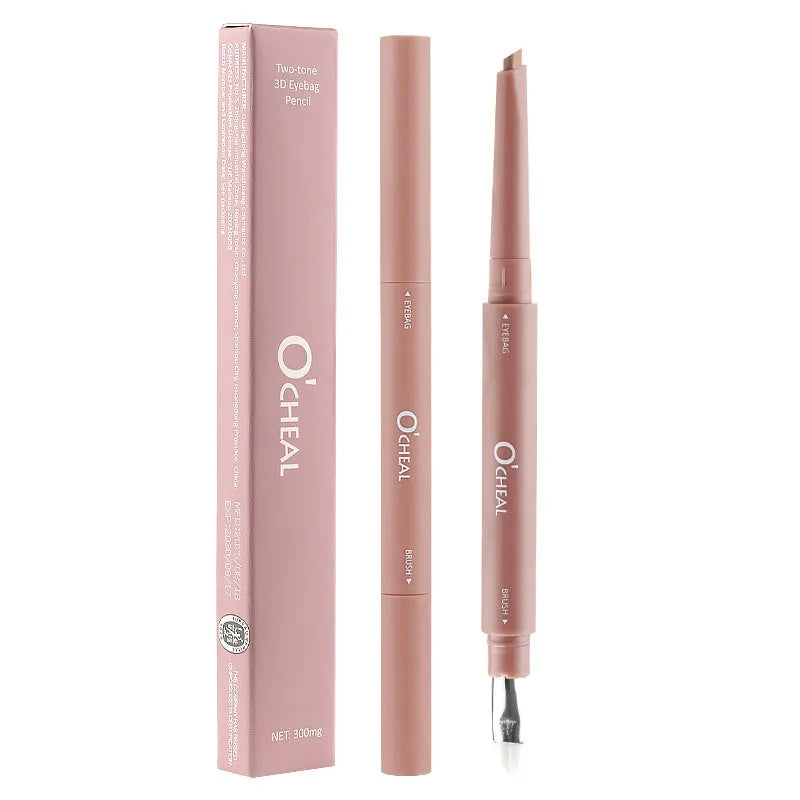 Double Fight eye shadow pen in natural three-dimensional highlight, 30ml, with silkworm applicator for festival makeup