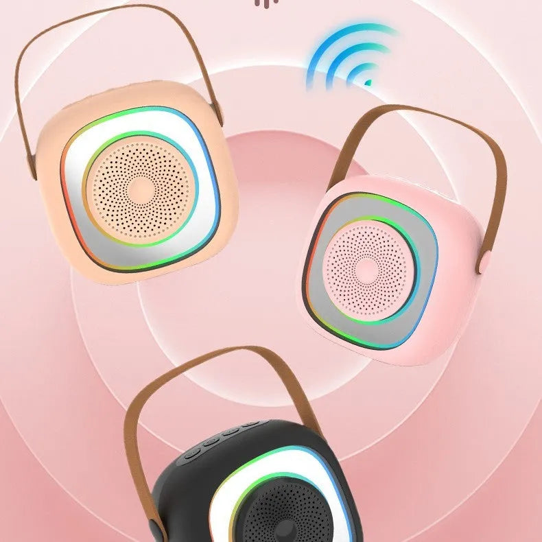 Home wireless karaoke microphone with Bluetooth and colourful LED lights in multiple colour options
