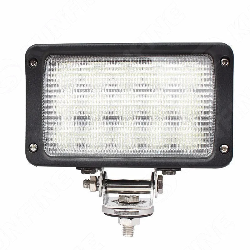 45W LED car spotlight headlight with aluminium alloy shell, PC lens, and black housing for off-road use