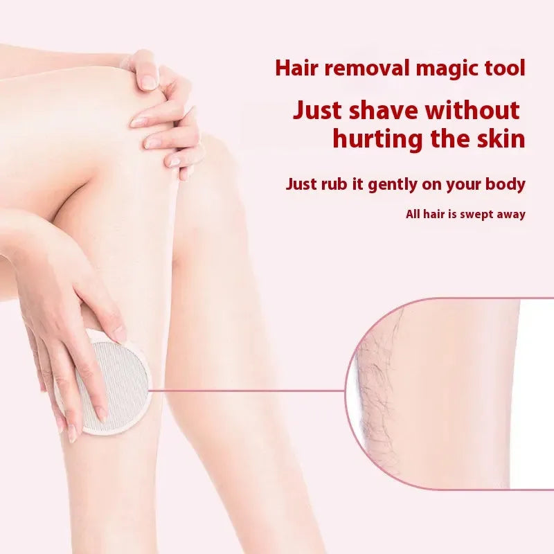 Nano glass epilator and dead skin remover foot grinder in 2in1 style, a plastic body hair removal device.
