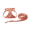Floral series pet harness suit with attached leash for small dogs in multiple colour options