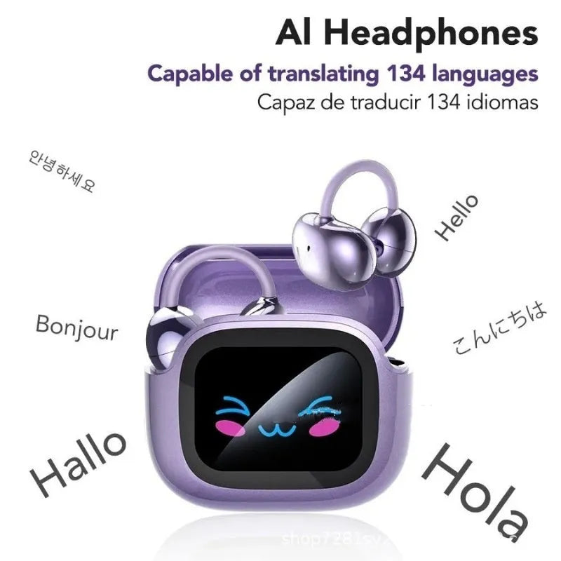 HTC Burmester NE32 open non in-ear Bluetooth headset with ear hook and Type-C charging case