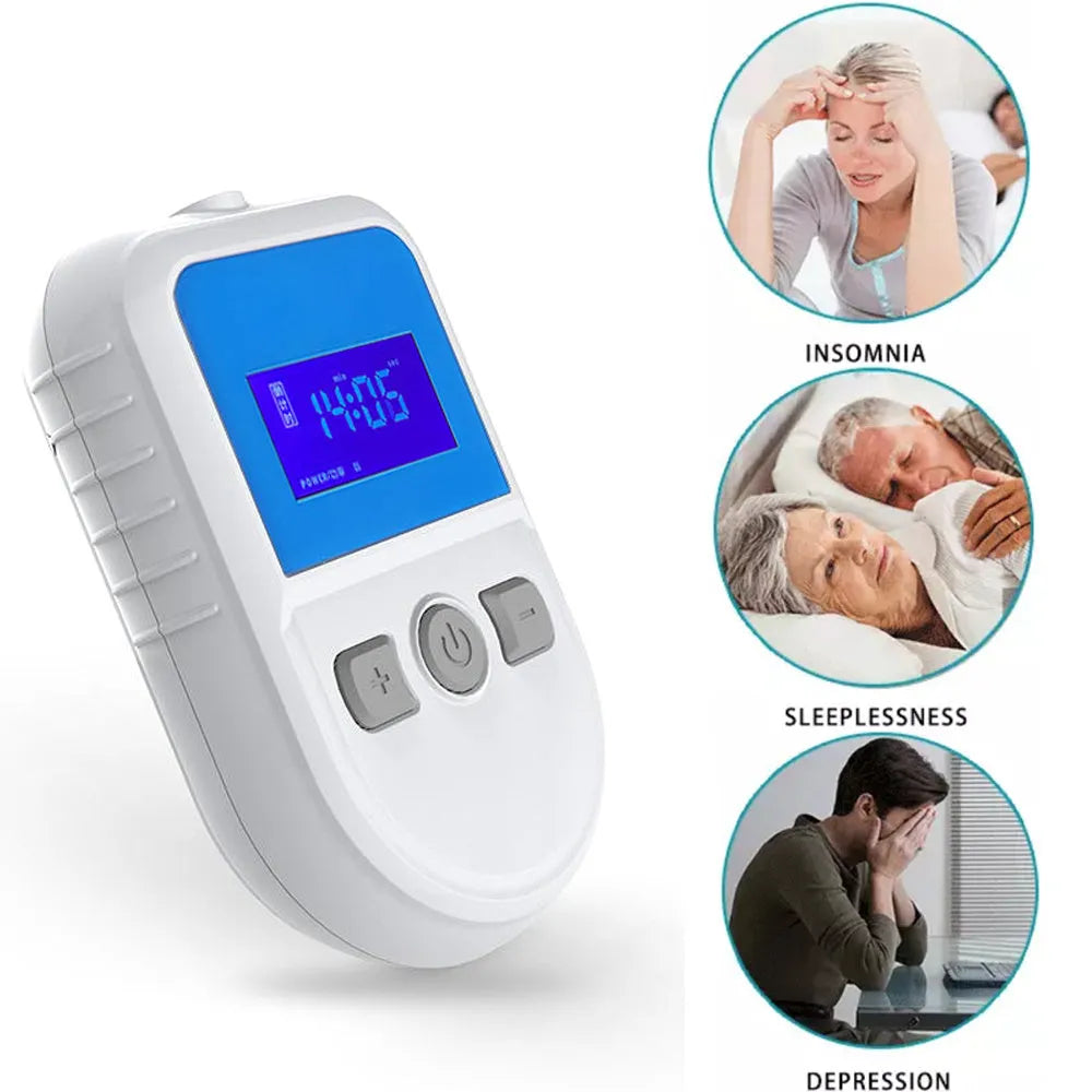 White low frequency pulse therapy instrument for insomnia relief with USB power connection