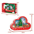 Christmas building block cloud night lamp with decorative mirror frame and LED table light
