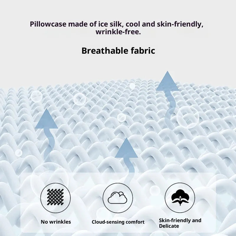 Slow rebound memory foam butterfly pillow in volcanic ash colour with dimpled cover, 62x42x11x13cm