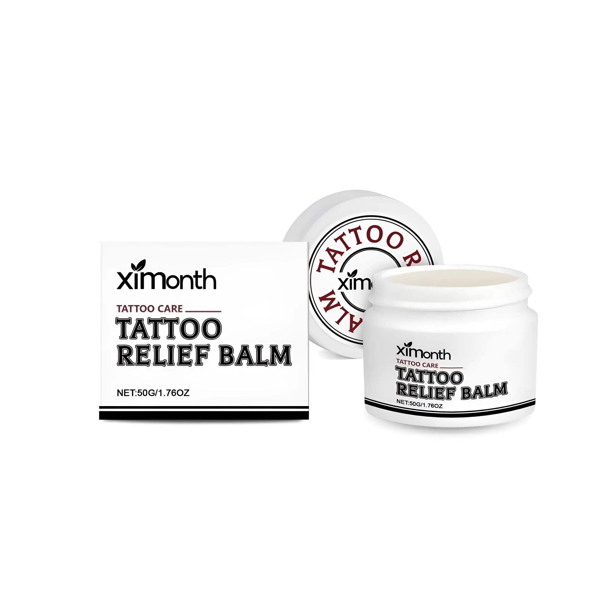 50g jar of tattoo aftercare cream with shea butter and coconut oil