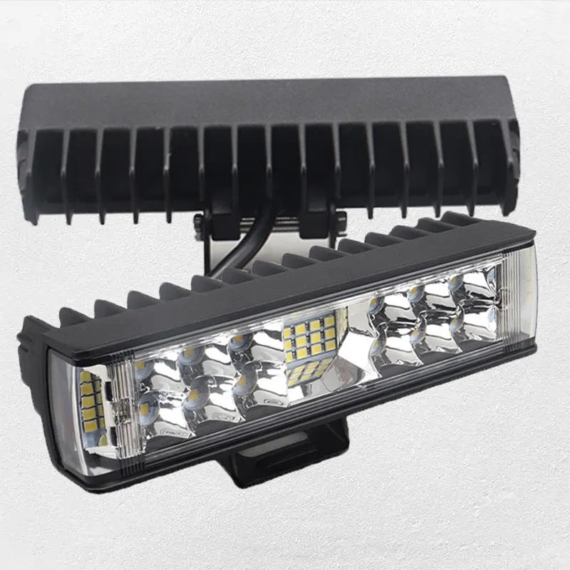 Black aluminium straight-line 7-inch 60W LED work light for vehicles
