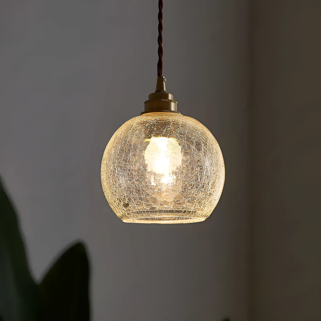 Brass and glass ball chandelier ceiling light with a retro design, measuring 17.5cm wide.
