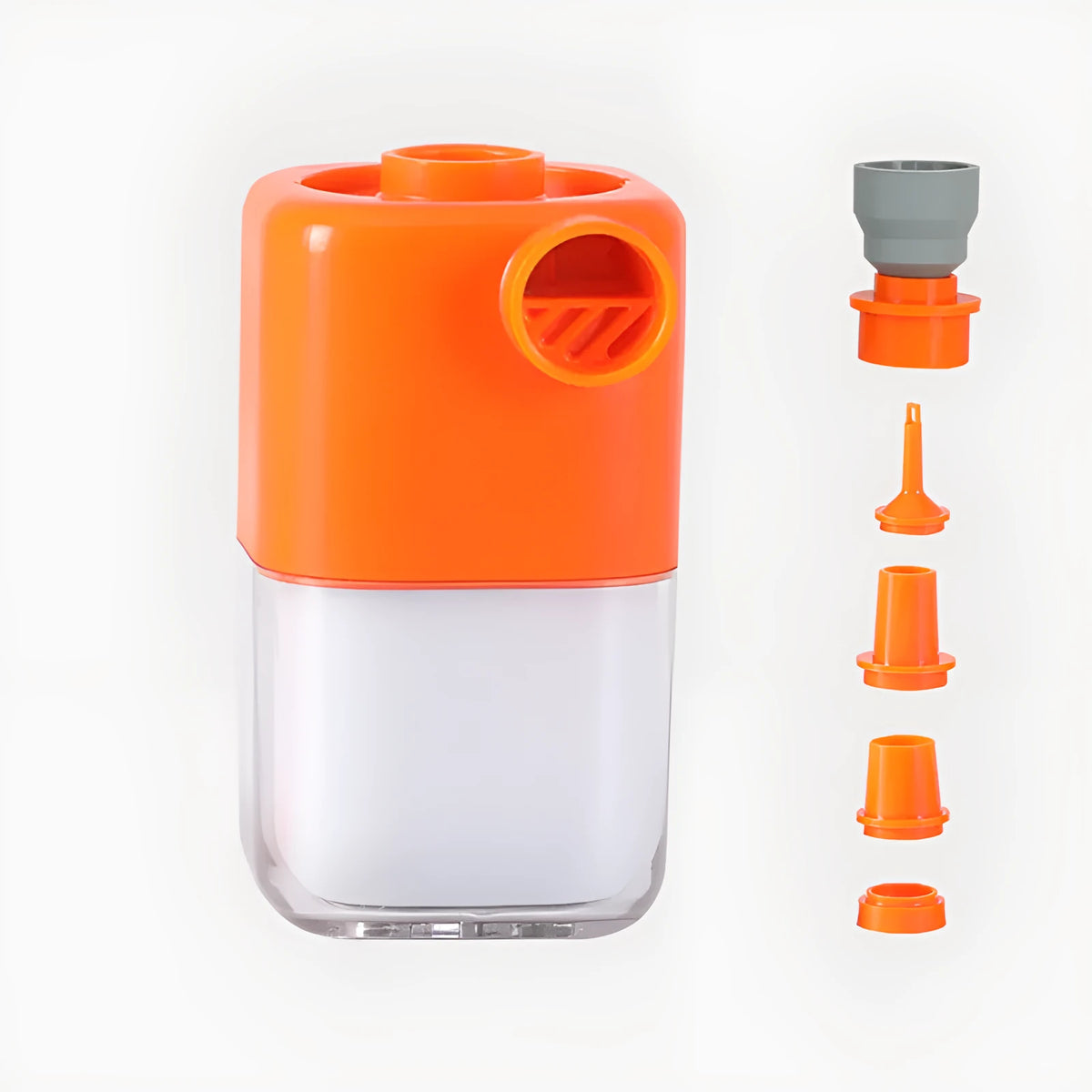 Small Household Electric Inflator QH-H35 plastic air pump in orange white and gray white colour options