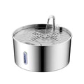 7L stainless steel floating pet bowl with strip window and faucet opening for cats and dogs