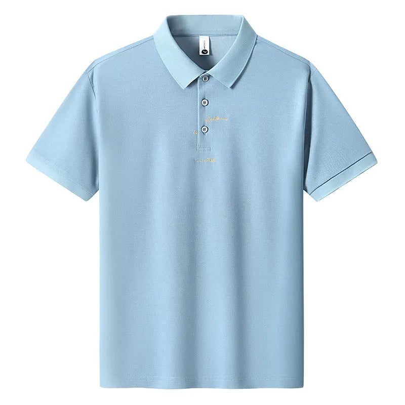 Men's loose-fit casual cotton T-shirt with a letter pattern, shown in multiple colour options.
