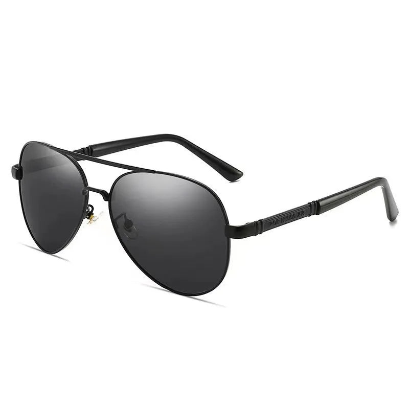 Men's polarised sunglasses with metal frames featuring dragon and phoenix decorations.