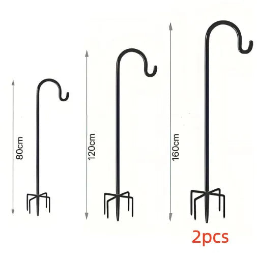 Garden lamp floor outlet hook rod iron plastic anti-rust 80cm 120cm 160cm outdoor use