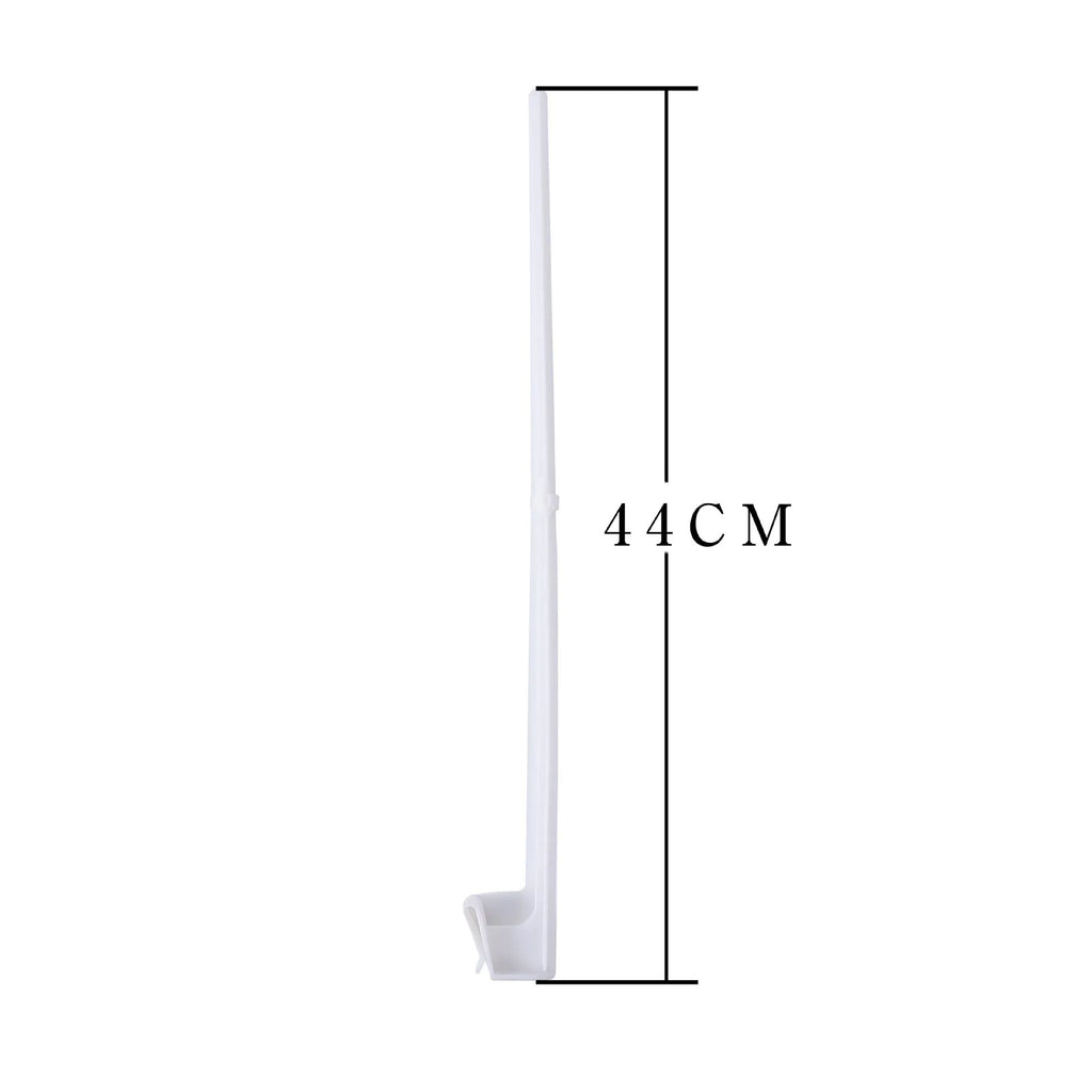 White PP plastic car window flag pole holder clip and 10 flag poles set.