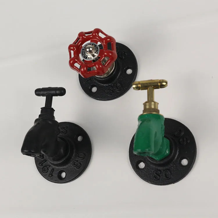 Wall-mounted metal water pipe style towel hook in a modern design