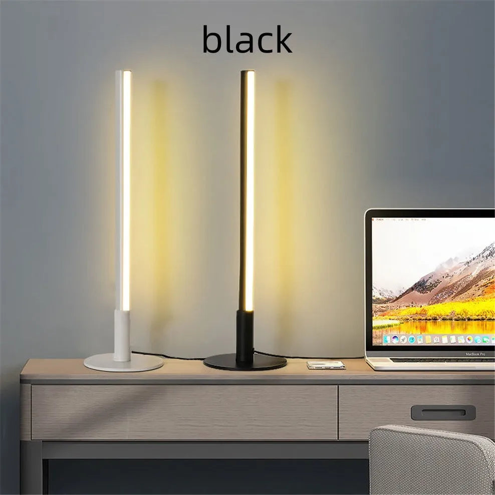 Black retro decorative LED atmosphere lamp with aluminium alloy body measuring 14cm wide by 48.5cm tall