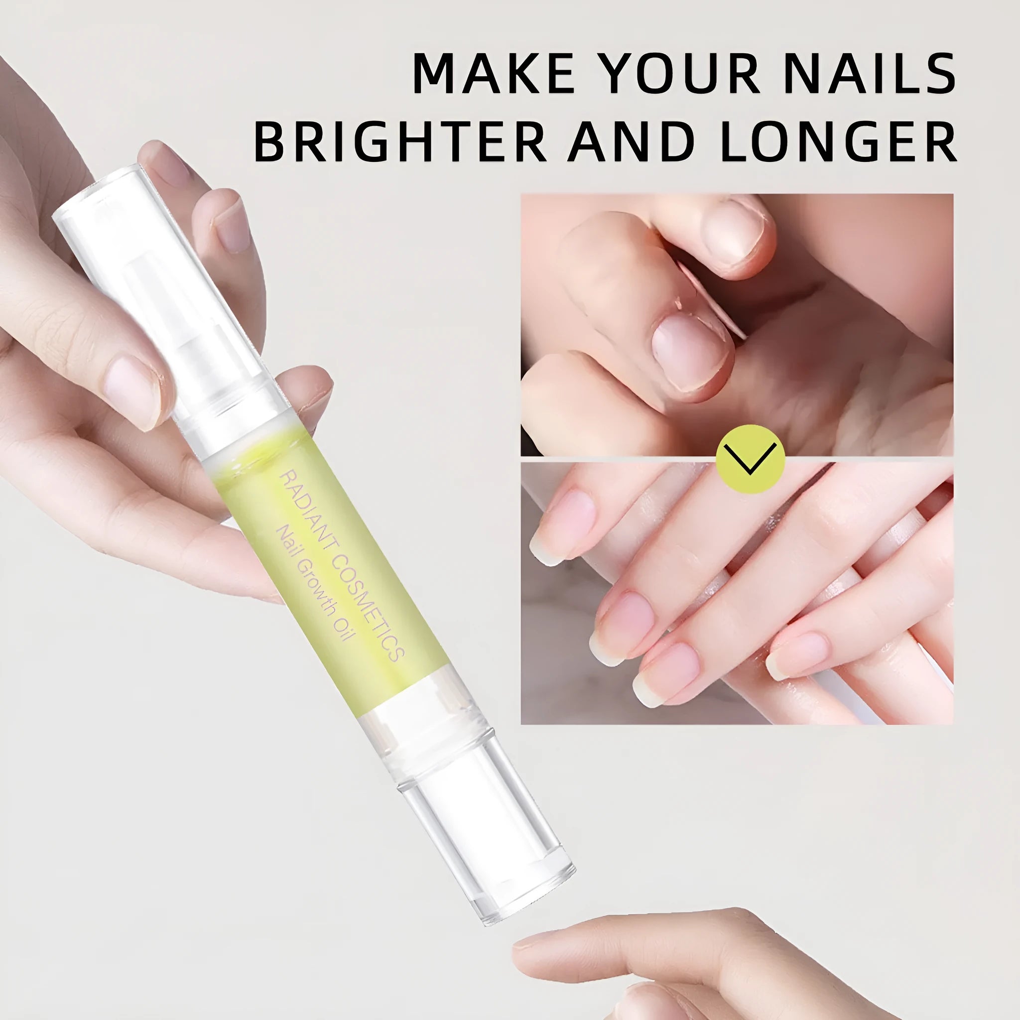 3ml nail growth treatment oil bottle with brush applicator for cuticle care