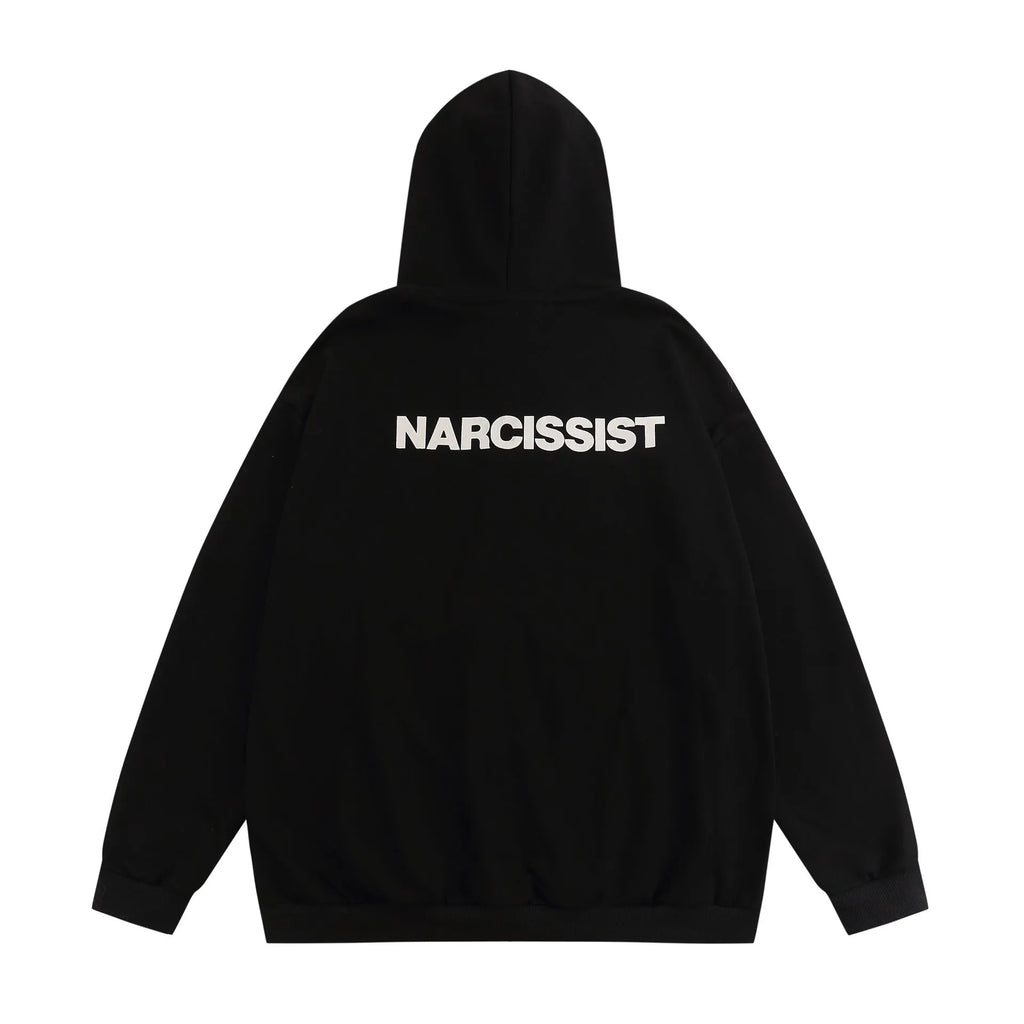 Hip Hop XINGX printed hoodie for men in black with letter pattern, cotton long sleeve