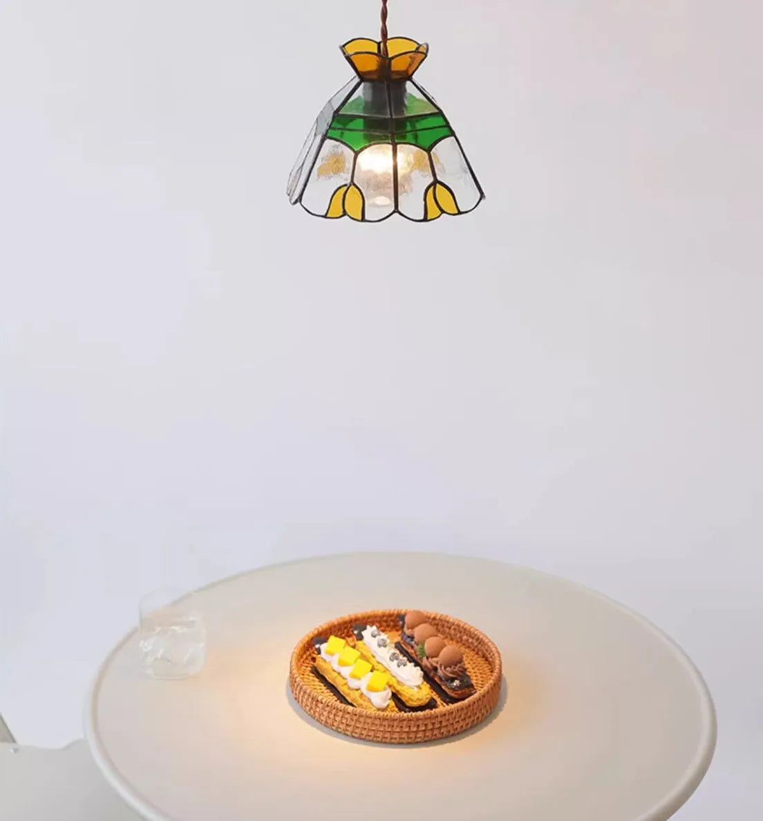 Handmade glass chandelier bedside lamp, MD-0365, ABS hardware chassis, 111V-240V, no bulb included.