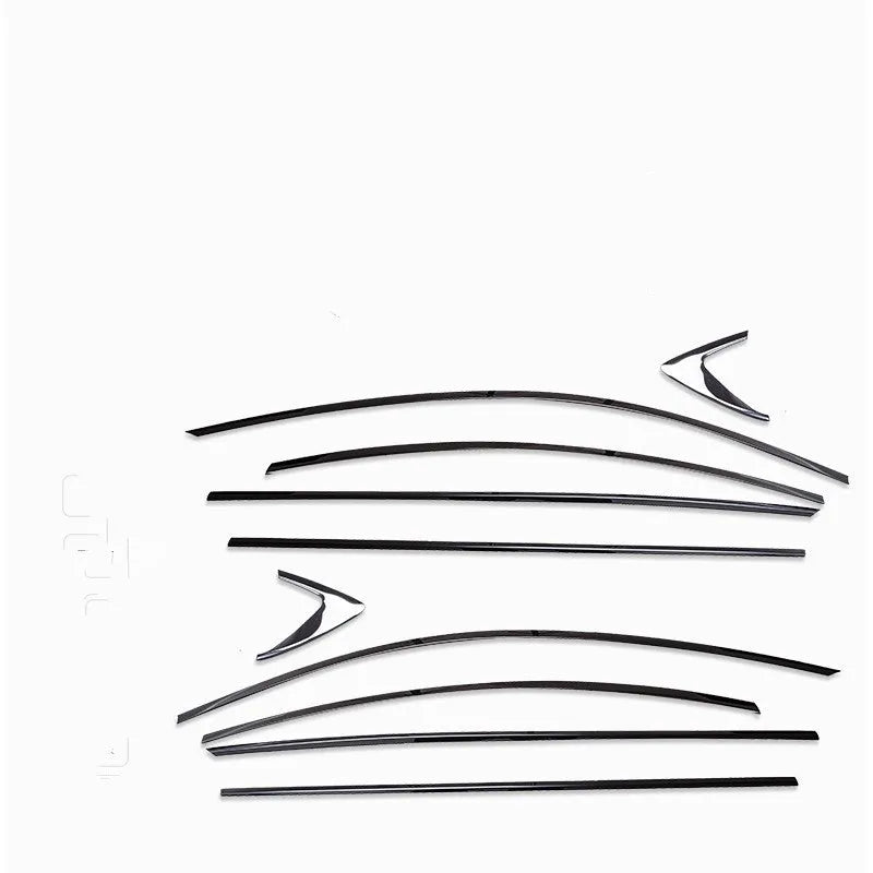 Black titanium stainless steel window trim strip complete set for window frame finishing