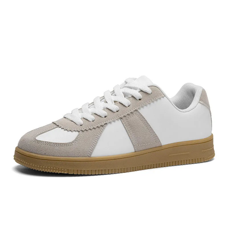 Men's retro sports sneakers board shoes artificial PU upper mesh lining flat heel lace-up size 36-47 735 Gray 735 Green