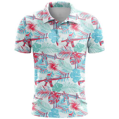 3D printed pattern on a loose fit short sleeve sports T-shirt made from bird eye cloth polyester.