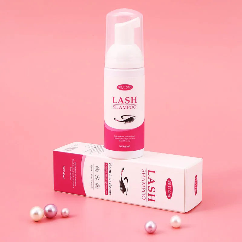 60ml bottle of lash shampoo mousse eyelash cleaning solution