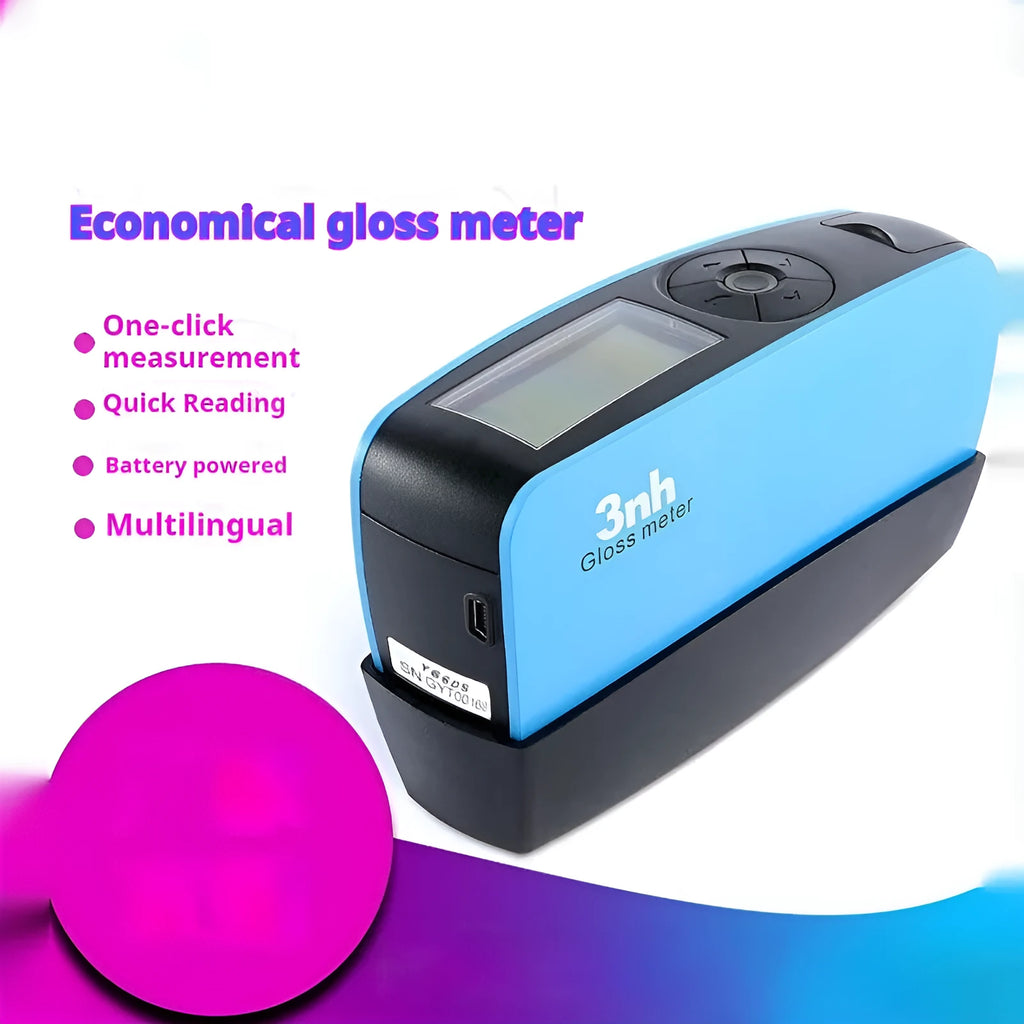 YG60S glossmeter for measuring surface gloss on leather, hardware, and paper with 0-200GU range